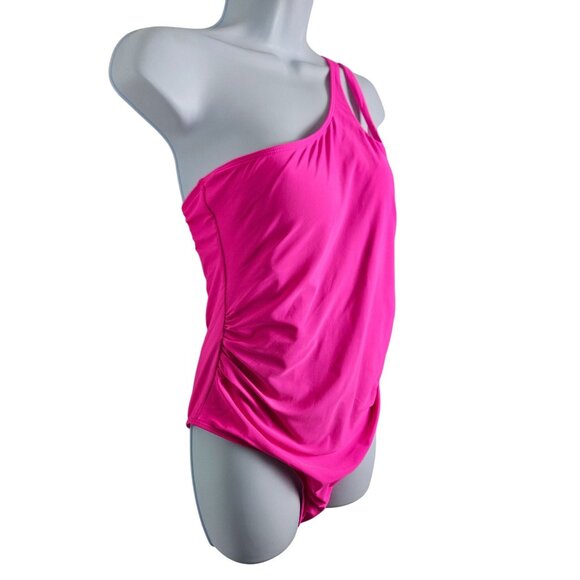 Beilon Womens One Piece Swimsuit Tummy Control Asymmetrical Cutout Size XL - Picture 5 of 9